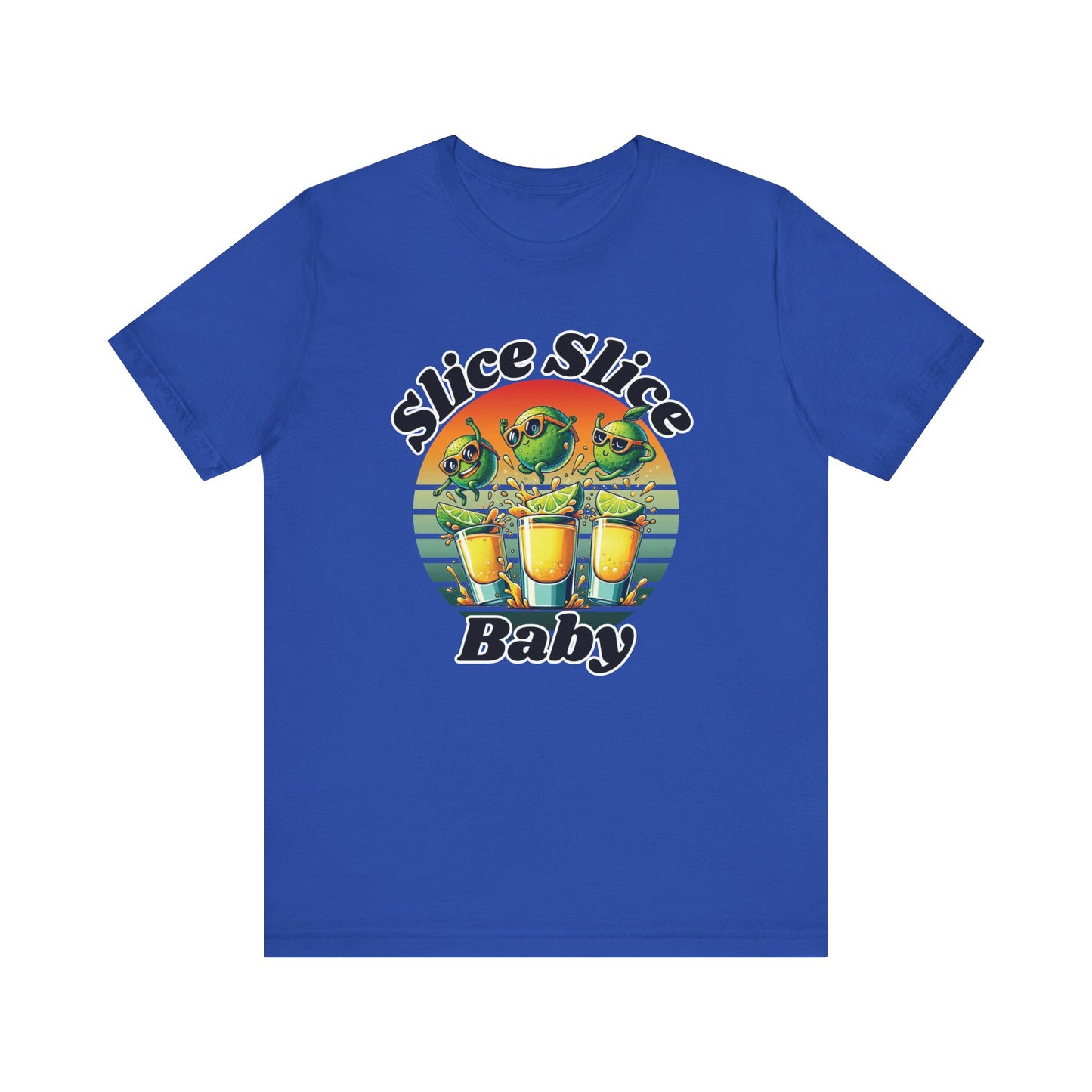 Slice Slice Baby – Funny Tequila T-Shirt | Retro Lime Design | Party Shirt for Adults | Cocktail Tee