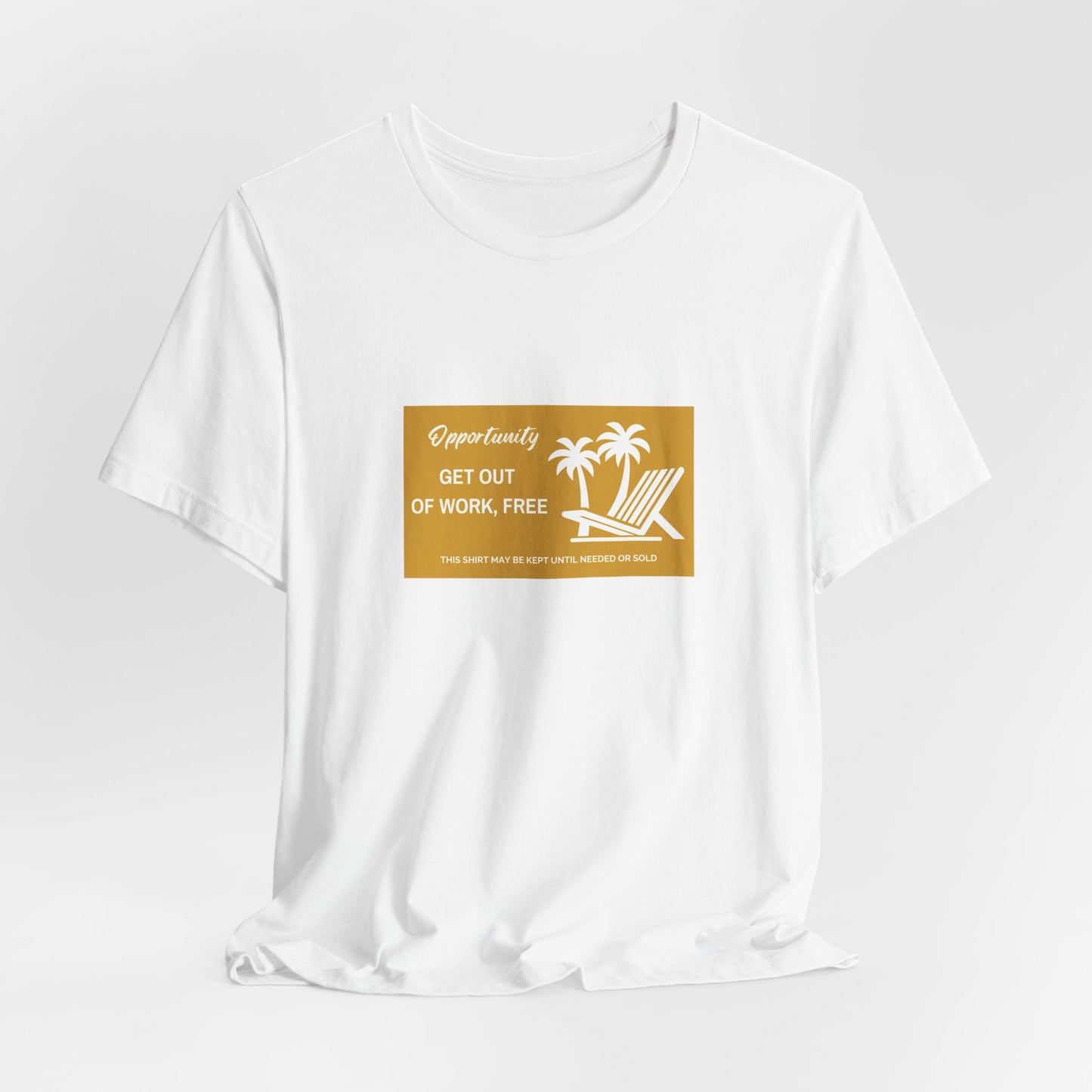 Get Out of Work, Free – Funny Unisex T-Shirt | Office Humor Tee | Monopoly-Inspired Parody Shirt | Anti-Work Escape Plan
