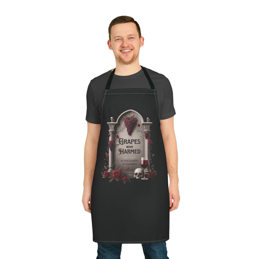 Grapes Were Harmed – Funny Wine Apron | Chef Humor Cooking Gift | Perfect for Wine Lovers Who Stir with Sass