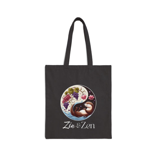 Zin & Zen Tote – Otterly Relaxed | Where Zen Meets Zinfandel | Coastal Charm