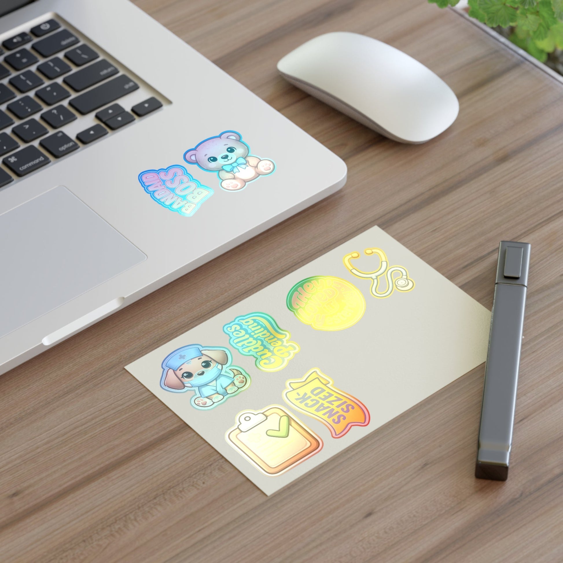 Caregiver Sticker Sheet – Emotional Support Puppy Edition | Funny Nurse & Healthcare Vinyl Stickers | Cute Sarcastic Appreciation Gifts - TheWishBug