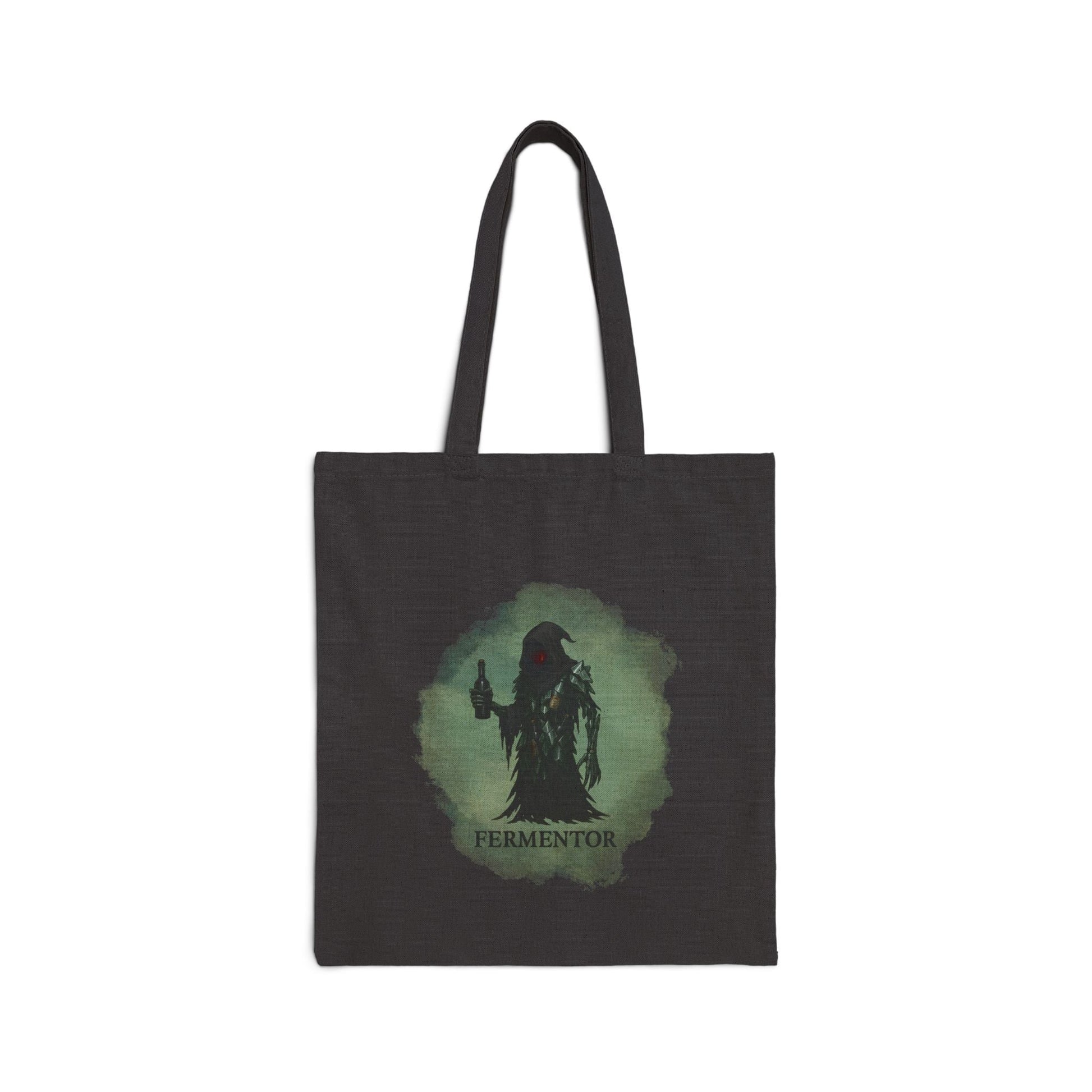 Fermentor – Dark Fantasy Wine Tote Bag | Cult of Grape Humor Carryall | Druid of Drinks Reusable Market Tote - TheWishBug