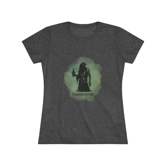 Fermentor – Women’s Triblend Tee | Wine Alchemist Graphic Shirt | Darkly Witty Grape Science - TheWishBug