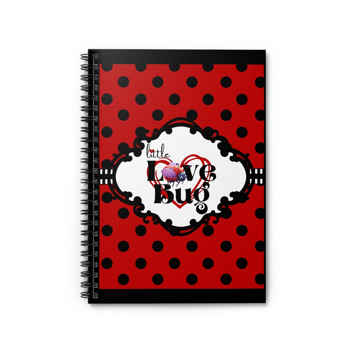 Little Love Bug – Polka Dot Journal | Cute Gift for Love Doodles, Valentine’s Day, or Just - Because Notes - TheWishBug