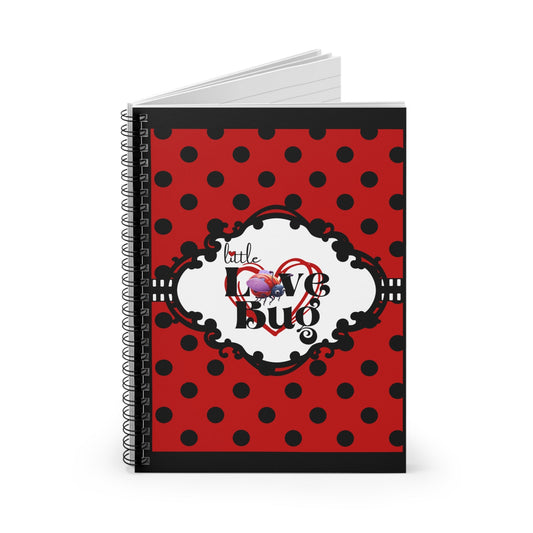 Little Love Bug – Polka Dot Journal | Cute Gift for Love Doodles, Valentine’s Day, or Just - Because Notes - TheWishBug