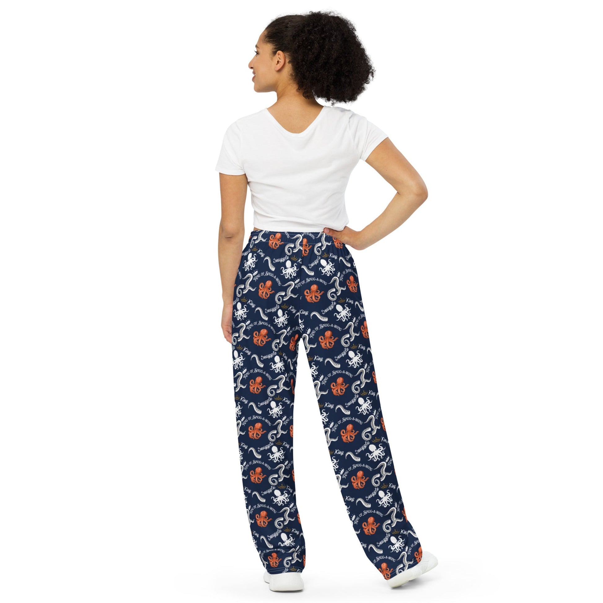 Pajama Pants (Wide - leg) with Pockets - King of Snuggling - TheWishBug