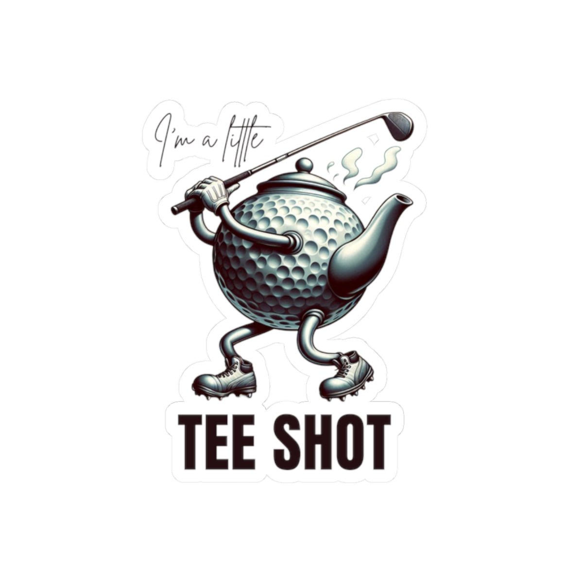 Tee Shot – Funny Golf Sticker | Humorous Sports Vinyl Decal | Golf Gift | Weekend Warriors - TheWishBug