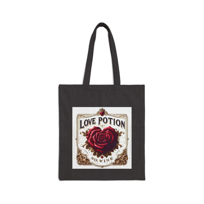 Love Potion No Wine – Magical Wine Tote Bag | Romantic Gift with Whimsy | Vintage-Inspired