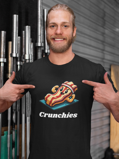 Crunchies – Workout Bacon Shirt | Foodie Fitness Humor | Gym Life with Extra Sizzle