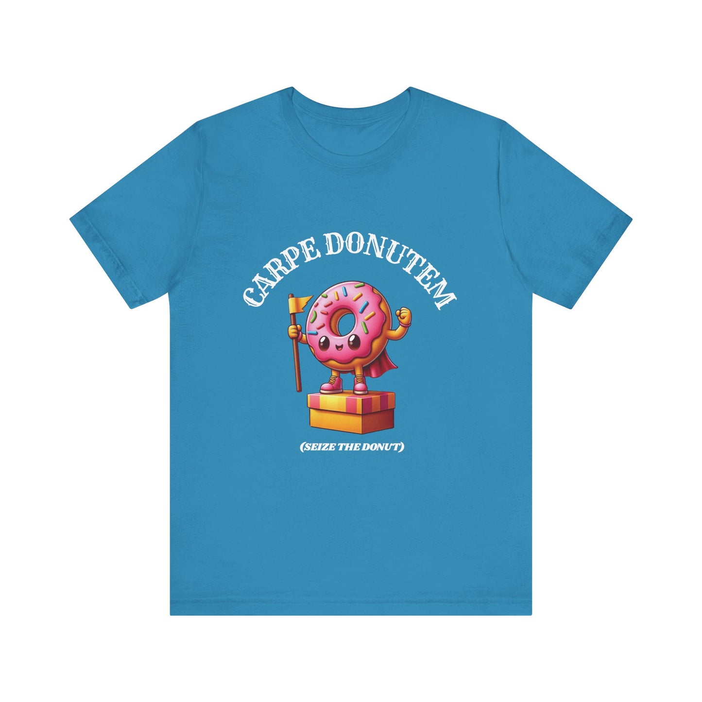 Carpe Donutem – Funny Unisex T-Shirt | Seize the Donut Shirt | Donut Lover Tee | Sweet Tooth Humor Shirt for Adults