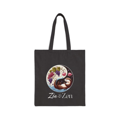 Zin & Zen Tote – Otterly Relaxed | Where Zen Meets Zinfandel | Coastal Charm