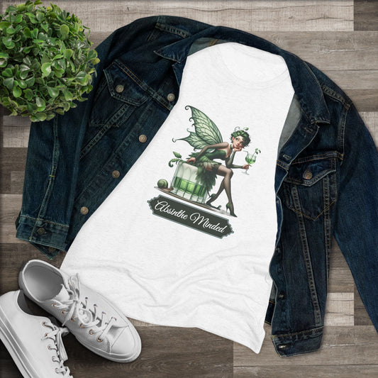 Absinthe Minded – Green Fairy Triblend Tee | Boozy Mischief | Garden of Delights | Slightly Wicked - TheWishBug