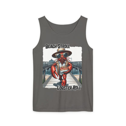 Beach Stroll Lobster Roll – Funny Beach Tank Top | lobster tank top | Coastal Summer Humor - WishBug
