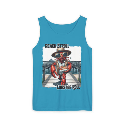 Beach Stroll Lobster Roll – Funny Beach Tank Top | lobster tank top | Coastal Summer Humor - WishBug