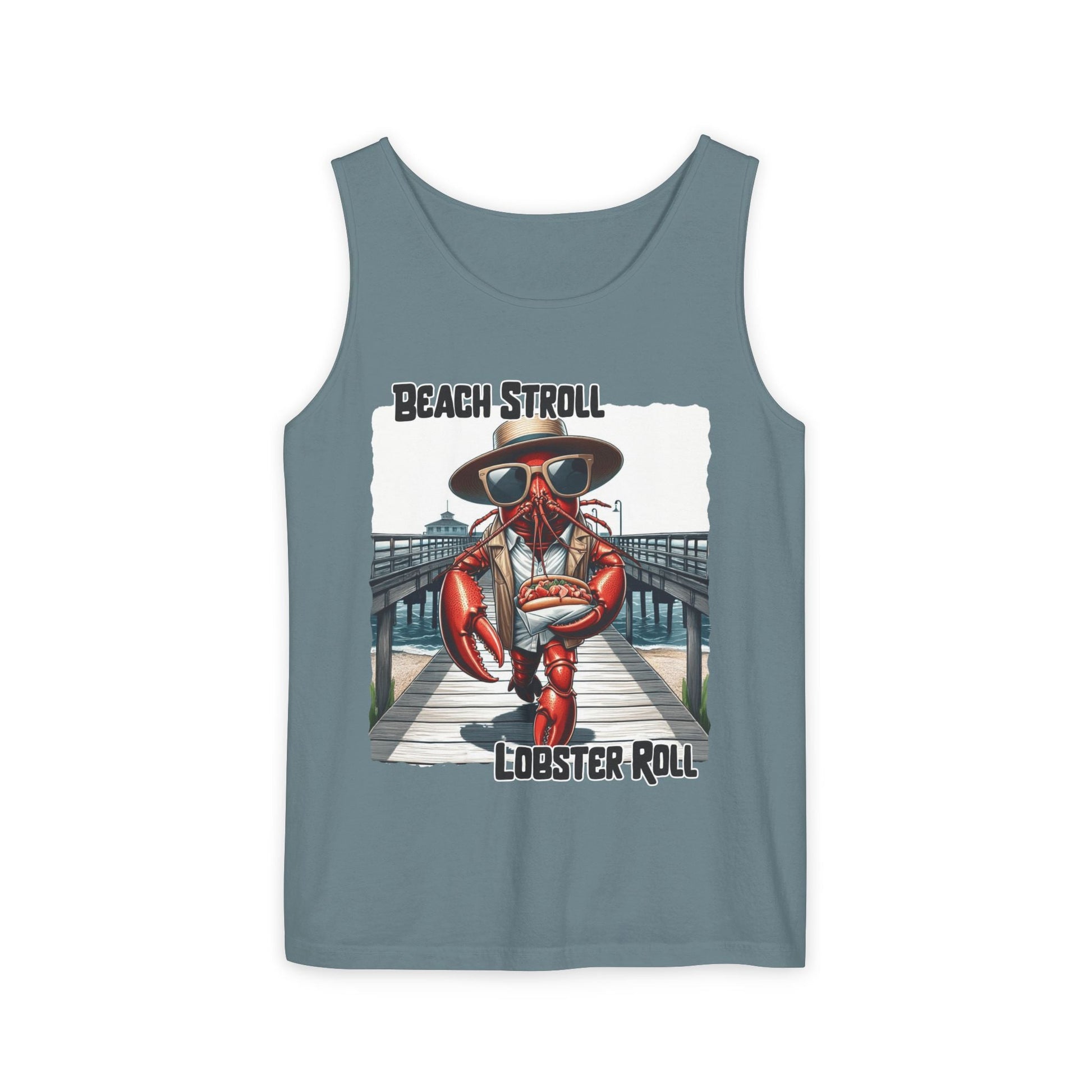 Beach Stroll Lobster Roll – Funny Beach Tank Top | lobster tank top | Coastal Summer Humor - WishBug