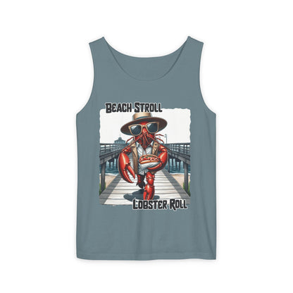 Beach Stroll Lobster Roll – Funny Beach Tank Top | lobster tank top | Coastal Summer Humor - WishBug