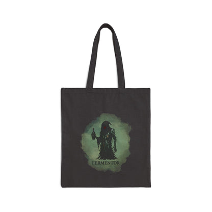 Fermentor – Dark Fantasy Wine Tote Bag | Cult of Grape Humor Carryall | Druid of Drinks Reusable Market Tote - TheWishBug