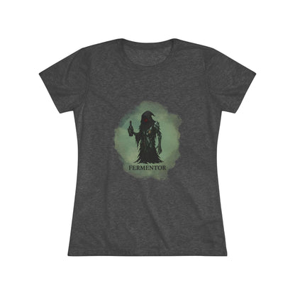 Fermentor – Women’s Triblend Tee | Wine Alchemist Graphic Shirt | Darkly Witty Grape Science - TheWishBug