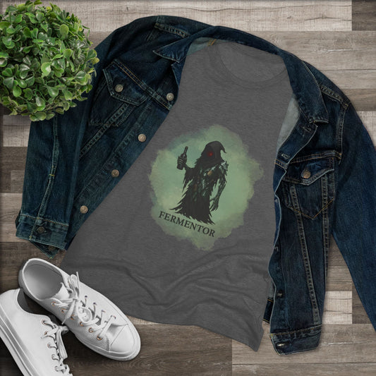 Fermentor – Women’s Triblend Tee | Wine Alchemist Graphic Shirt | Darkly Witty Grape Science - TheWishBug