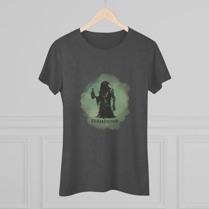 Fermentor – Women’s Triblend Tee | Wine Alchemist Graphic Shirt | Darkly Witty Grape Science - TheWishBug