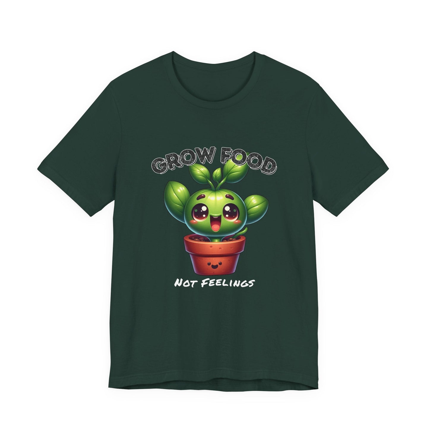 Grow Food, Not Feelings – Cute Garden Sprout Shirt | Herb - Fueled Happiness | Petty & Productive | Emotional Support Compost - TheWishBug