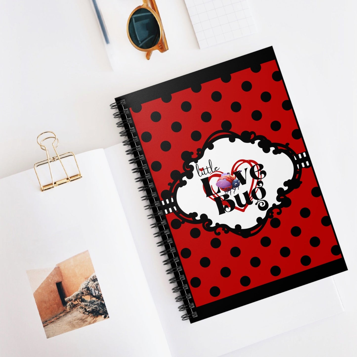 Little Love Bug – Polka Dot Journal | Cute Gift for Love Doodles, Valentine’s Day, or Just - Because Notes - TheWishBug