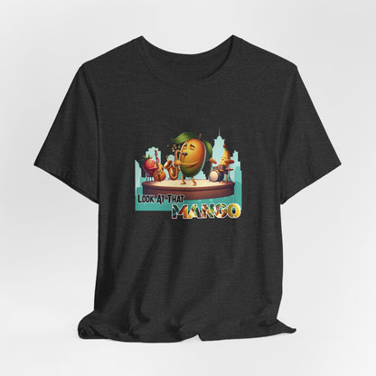 Look at That Mango – Fun With Fruit T-Shirt | Jazz Fruit Graphic Tee | Musical Pun Shirt | mango t-shirt - WishBug