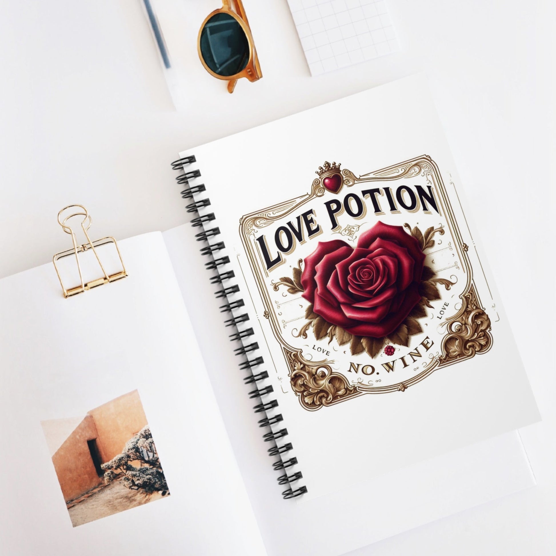 Love Potion No Wine – Wine Journal for Wine Lovers | Elegant Wine - Themed Notebook - WishBug