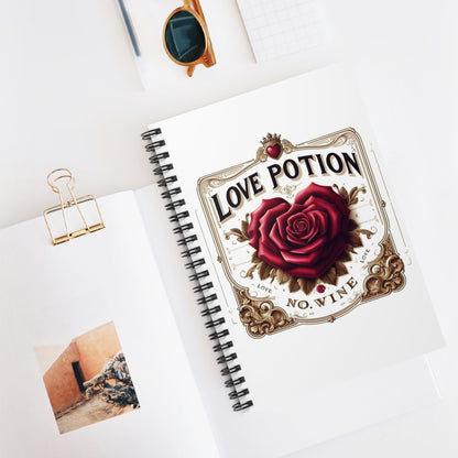 Love Potion No Wine – Wine Journal for Wine Lovers | Elegant Wine - Themed Notebook - WishBug