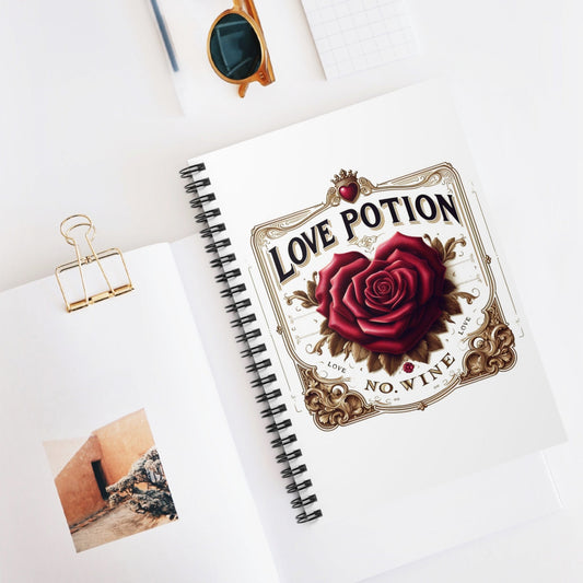 Love Potion No Wine – Wine Journal for Wine Lovers | Elegant Wine - Themed Notebook - WishBug