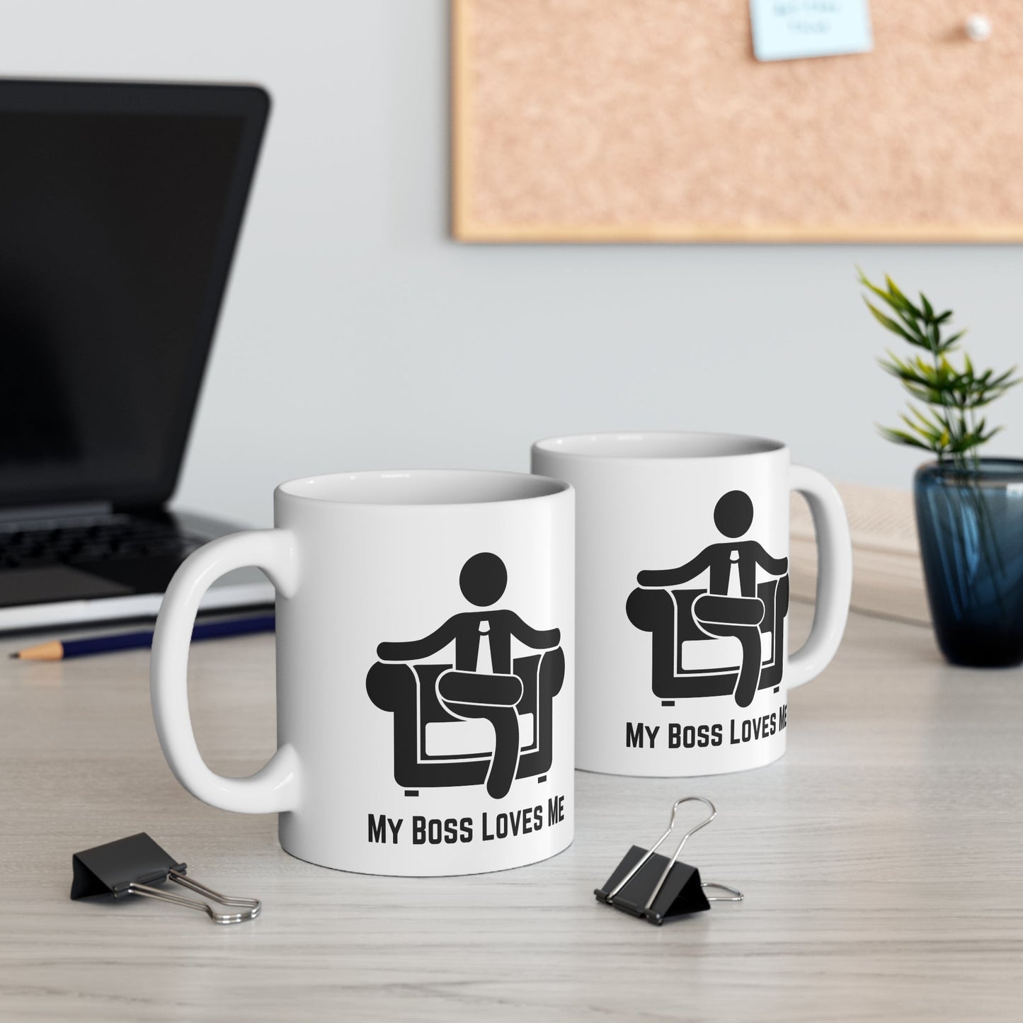 My Boss Loves Me (And Other Lies I Tell Myself) – Funny Work Mug | Sarcastic Office Humor Gift - WishBug