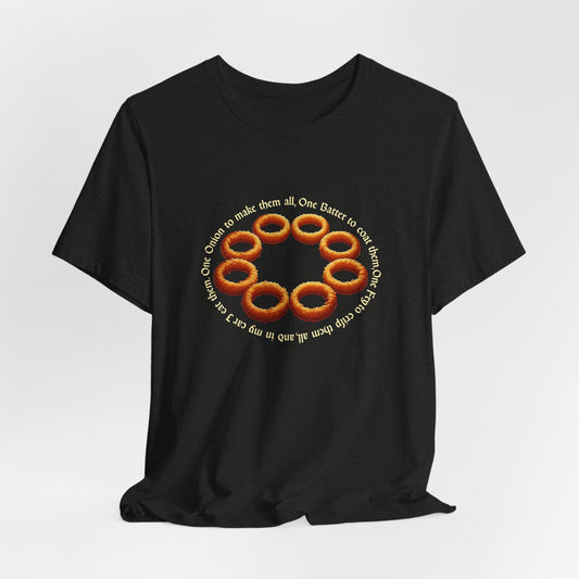 One Onion to Rule Them All – Funny Onion Ring T-Shirt | Fellowship of the Fried | Crunch Quest Tee | Food Fantasies - WishBug