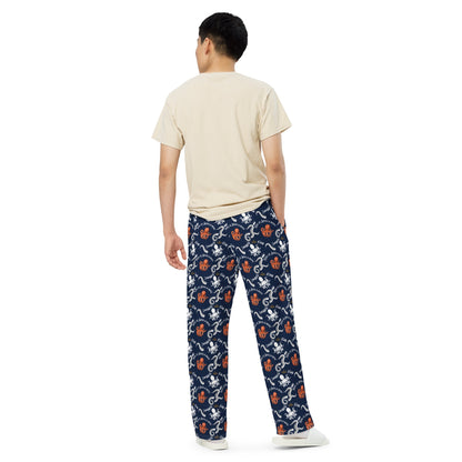 Pajama Pants (Wide - leg) with Pockets - King of Snuggling - TheWishBug
