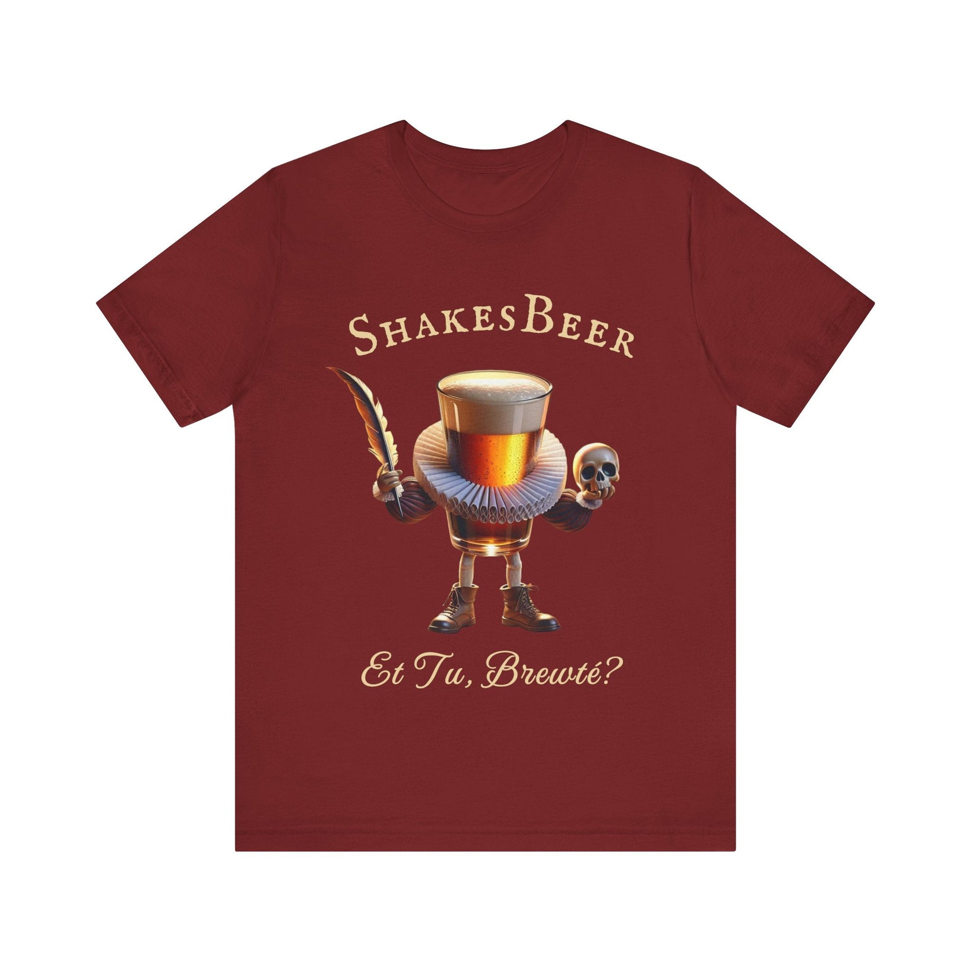 ShakesBeer – Et Tu, Brewté? T-Shirt | Literary Lager | Tragic Pints | Bard Betrayal | Foam - Soaked Philosophy - TheWishBug