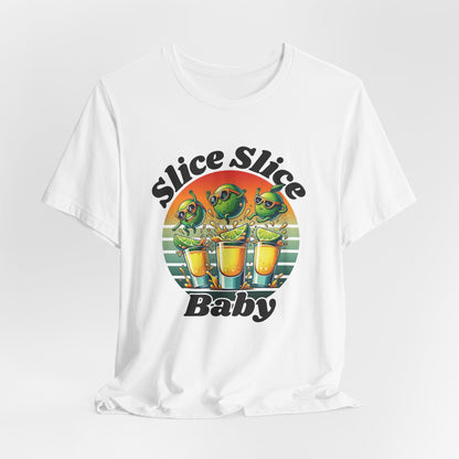 Slice Slice Baby – Funny Tequila Summer T-Shirt | Retro Lime Design | Party Shirt for Adults | Cocktail Tee - WishBug