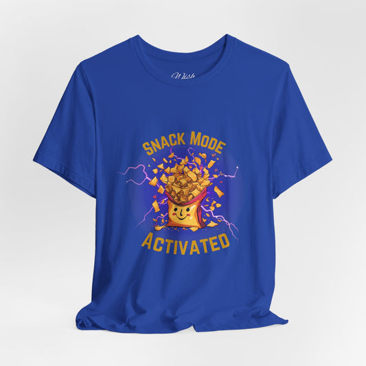 Snack Mode Activated - Funny Snack Lover Shirt | Foodie Chaos Tee | Midnight Munchies Humor | Adult Snack Attack Top - WishBug