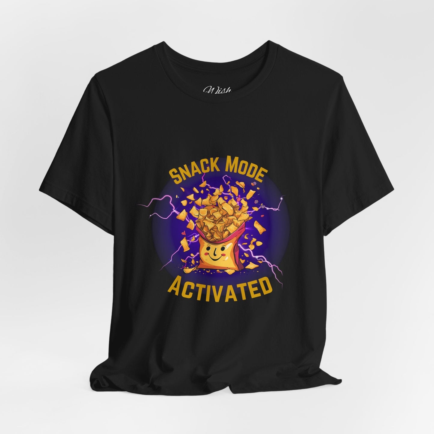Snack Mode Activated - Funny Snack Lover Shirt | Foodie Chaos Tee | Midnight Munchies Humor | Adult Snack Attack Top - WishBug