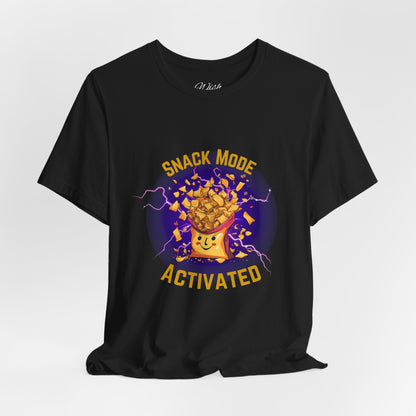 Snack Mode Activated - Funny Snack Lover Shirt | Foodie Chaos Tee | Midnight Munchies Humor | Adult Snack Attack Top - WishBug