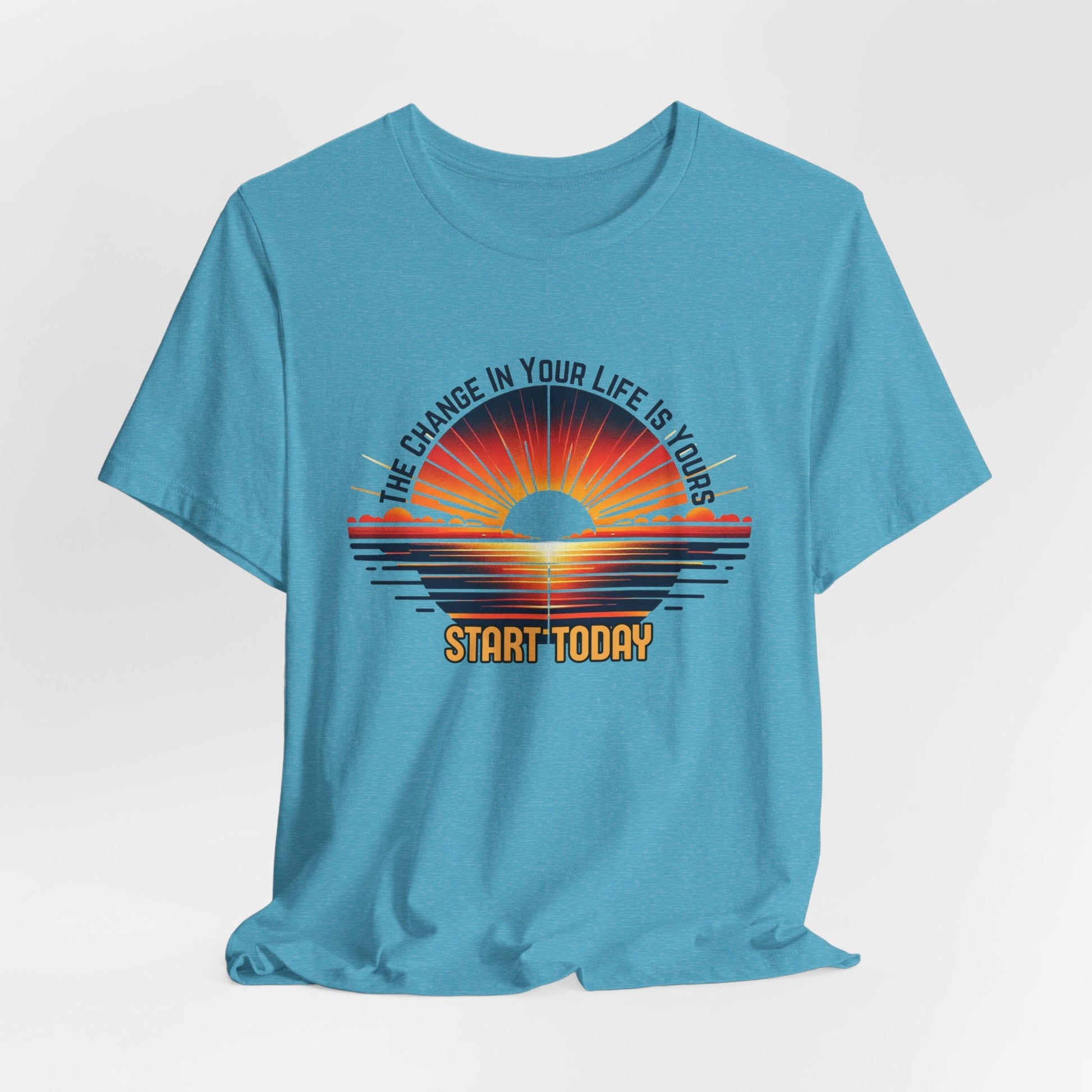 Start Today – Motivational Sunrise Tee | Inspirational Graphic Shirt | Bold Growth Reminder Gift - TheWishBug