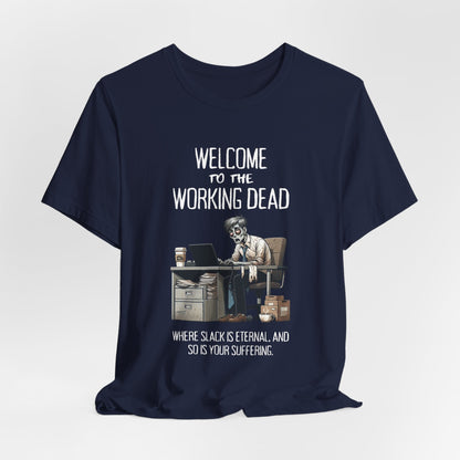 Working Dead – Funny Zombie Work Shirt | Office Apocalypse Tee | Undead Emails | Brain - Drain Humor - WishBug