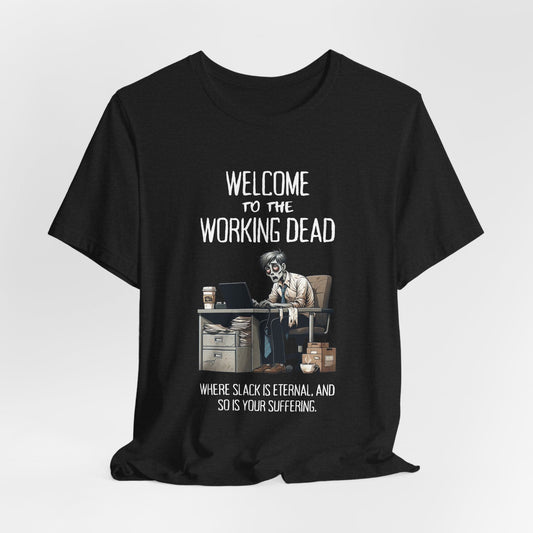 Working Dead – Funny Zombie Work Shirt | Office Apocalypse Tee | Undead Emails | Brain - Drain Humor - WishBug
